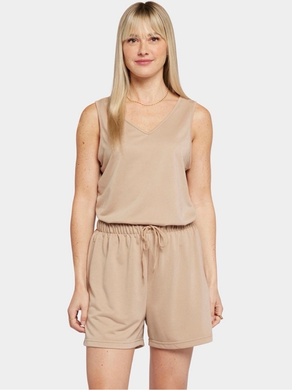 NWT NYDJ Terry Beige Lounge/Casual Tank & Shorts Size S/M